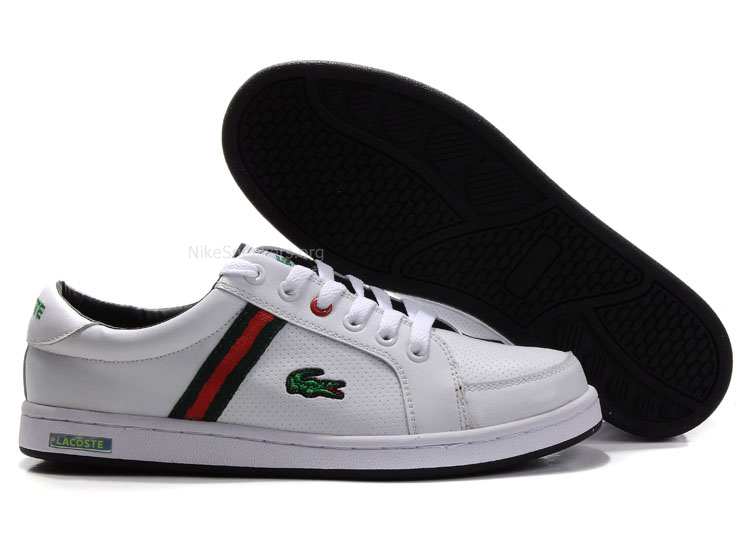 White Mens Mens Lacoste Causal Shoes