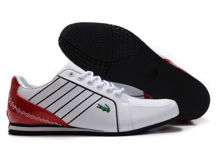 Mens Lacoste Causal Shoes white/red