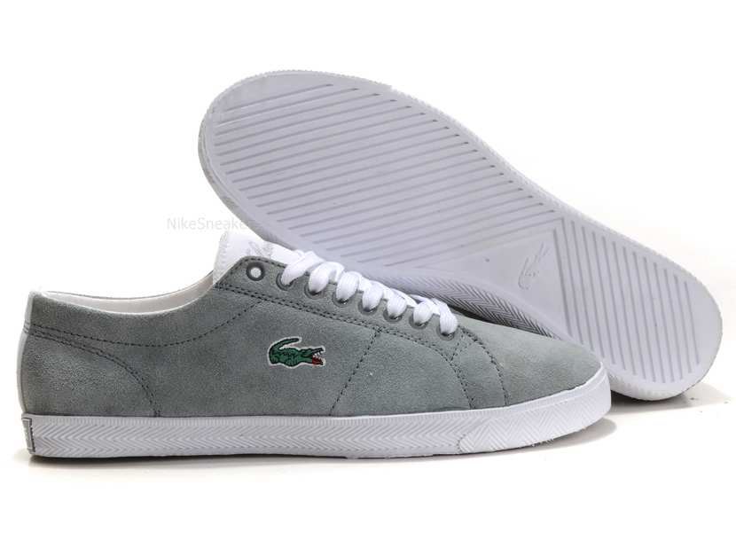 Lacoste fabric grey shoes