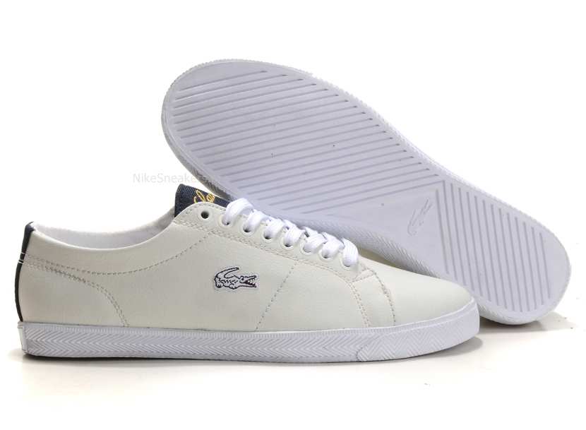 Lacoste fabric light white shoes