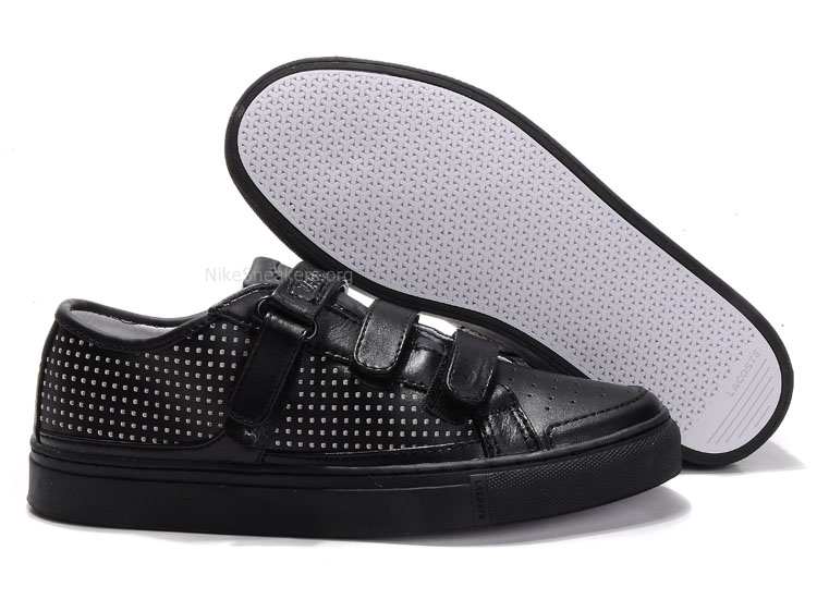 black Mens Lacoste Punch Leather Shoes