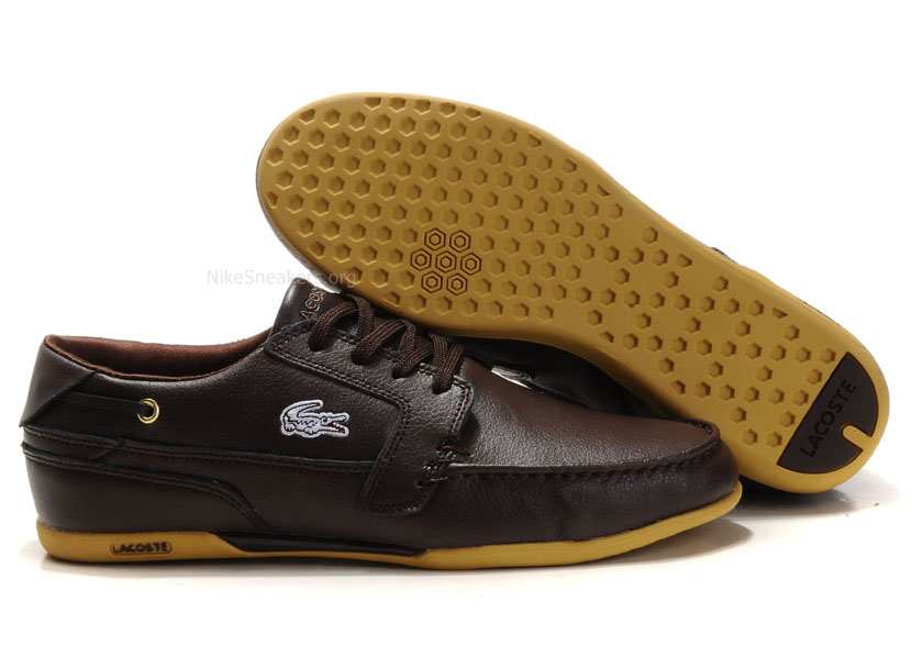Lacoste Leather Brown Shoes