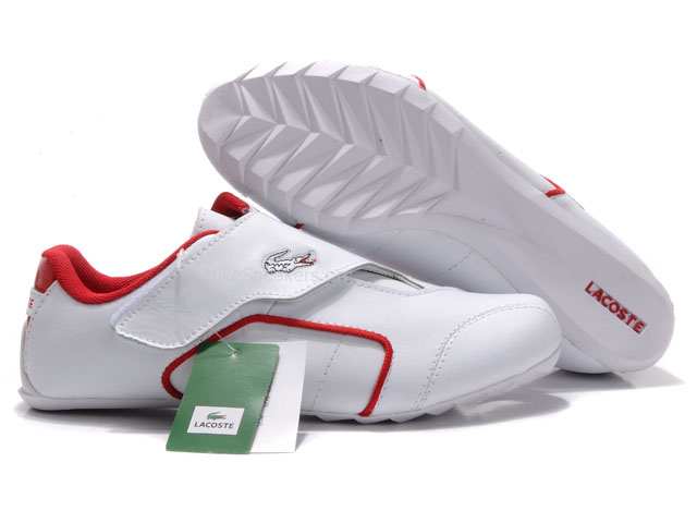 Mens Lacoste Radiate Croc Shoes white/red Mens Lacoste Radiate Croc Shoes white/red