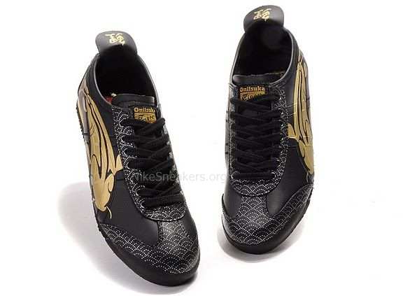 Asics Mexico 66 Limited Edition Shoes Black/Gold Asics Mexico 66 Limited Edition Shoes Black/Gold