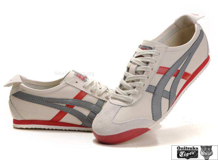Asics Shoes-Beige/Grey/Red