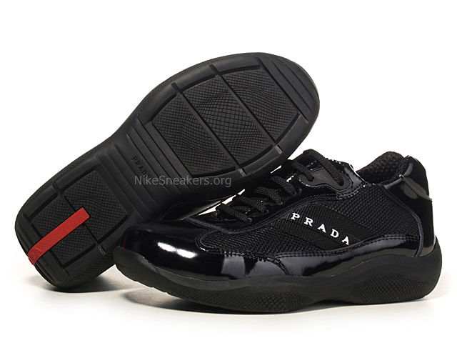 Prada Women's Low Shoes - All Black Leather Prada Women's Low Shoes - All Black Leather