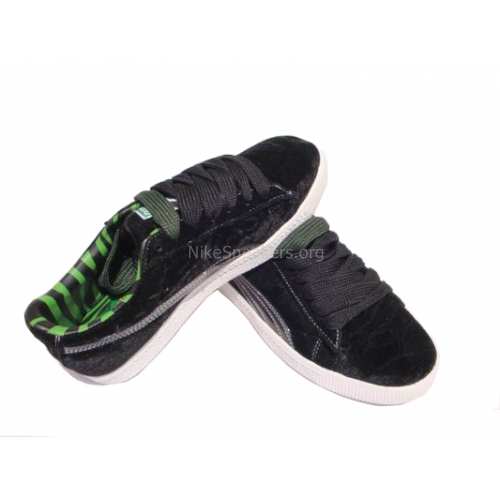 Puma Clyde Basket Mens Black Green White Puma Clyde Basket Mens Black Green White