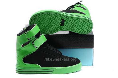 Kids Supra Shoes Black/Green