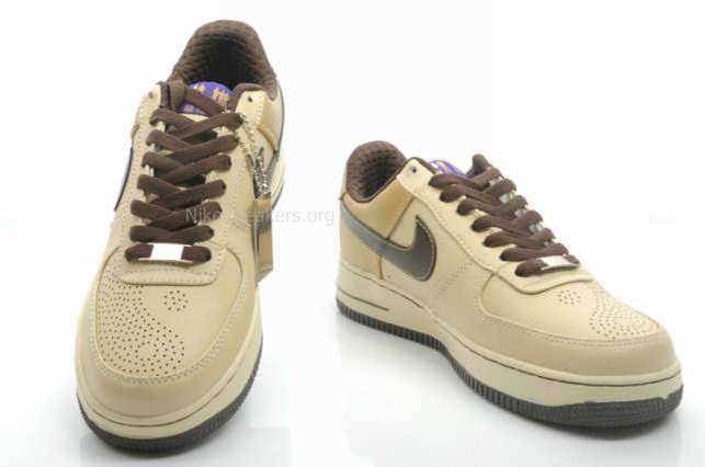Nike Air Force 1 Shoes Beige/Brown Nike Air Force 1 Shoes Beige/Brown