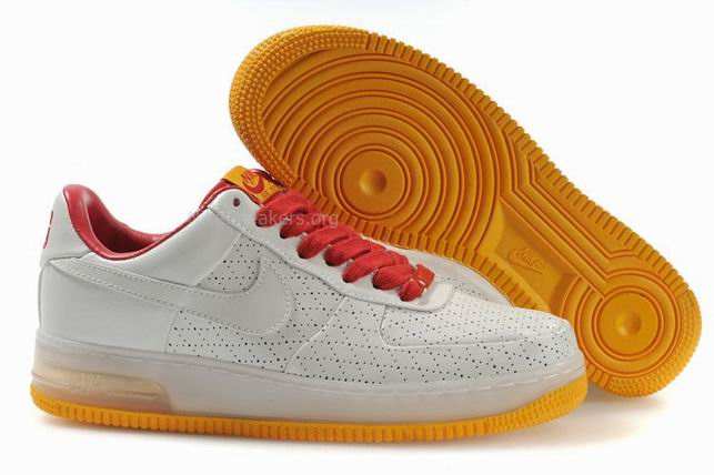 Nike Air Force 1 Shoes Beige/Red/Orange Nike Air Force 1 Shoes Beige/Red/Orange